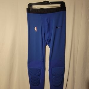 Nike NBA Pro Hyperstrong Padded Tights Pants 3/4 Blue Player Issued Size XL